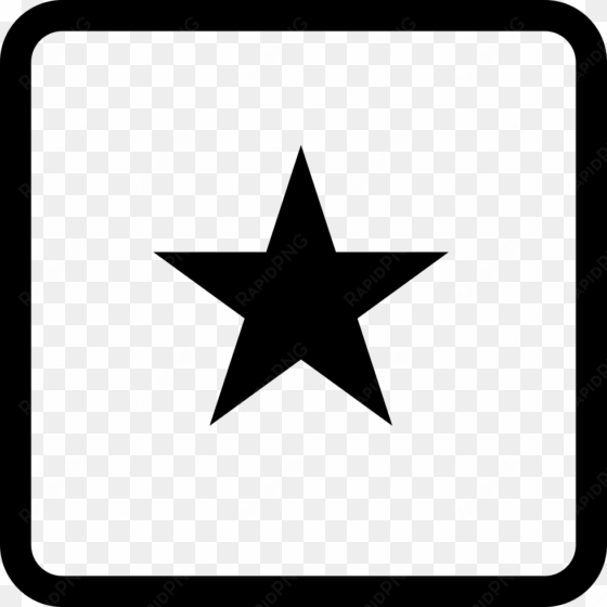 favorite star symbol button of square shape comments - um commando logo