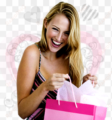 fazer compras causa nas mulheres a mesma sensação de - mulher feliz compras png
