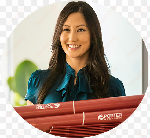 fedex woman carrying packages - printing