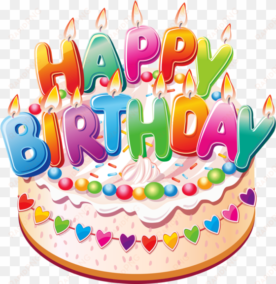feliz cumpleaños - clipart birthday cake and balloons