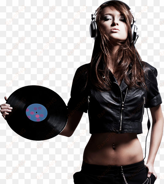 female-dj - girl with headphone png