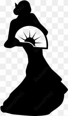 female flamenco dancer silhouette vector - silueta de bailarin de flamenco