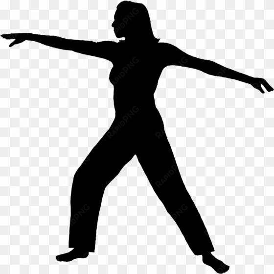 female silhouette - working out silhouette png