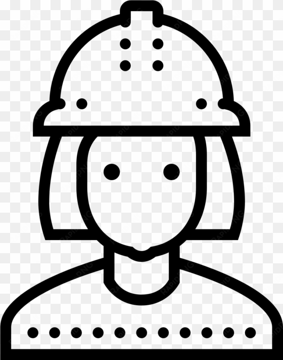 female worker icon - engineer clipart black and white