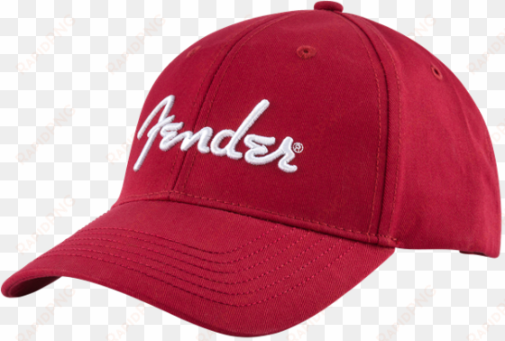 fender® logo stretch cap, red - fender