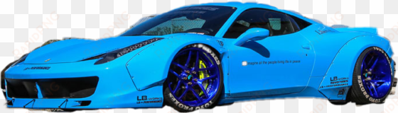 ferrari freetoedit - ferrari liberty walk 458 in baby blue model car in