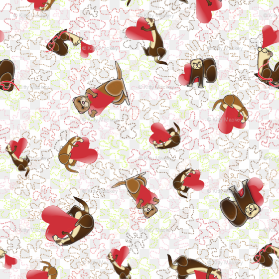Ferrets Love To Wander Custom Fabric By Kittymackey transparent png image