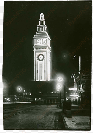 ferry building to be relit in honor of the ppie centennial - clock tower