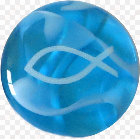 festival glass- christian fish symbol - circle