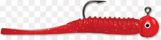 fgrj flap tail jig red lightning effect png - vmc fgrj150glrd flap tail jig, 1/50 oz