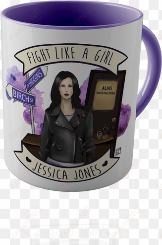 fight like a girl > jessica jones - coffee cup