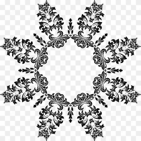 file - banach fractal - rose - islamic pattern vector transparent