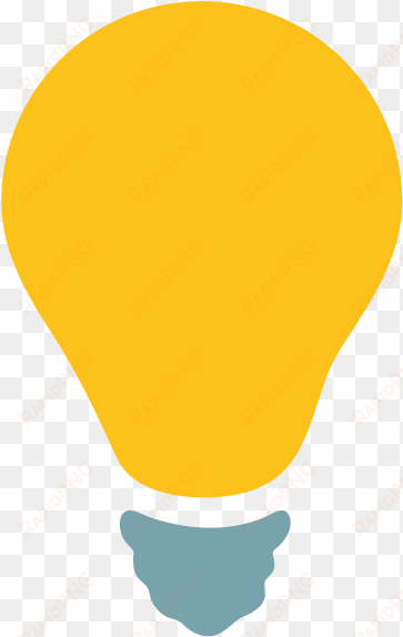 file - emoji u1f4a1 - svg - light bulb flat design