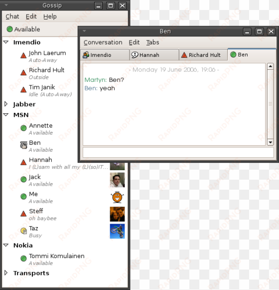 File - Gossip-chat - Old Voice Chat Programs transparent png image