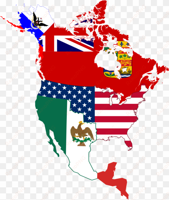 file north american historic flag map png wikimedia - flag map of north america