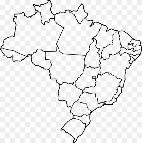 file states blank png - blank map of brazil states