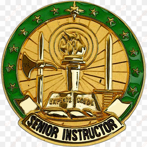 file us senior instructor id badge png - instructor badge army