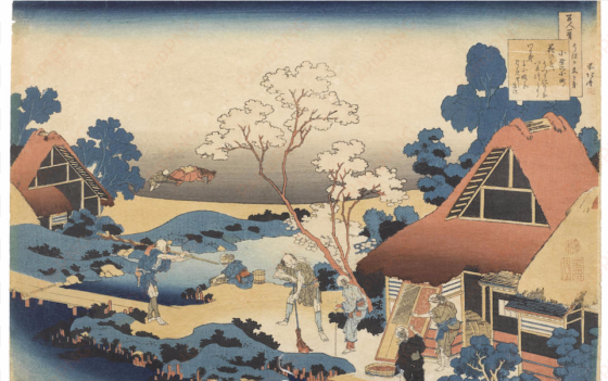 'fine japanese and korean art' auction at bonhams, - giclee painting: hokusai's from the series hundred