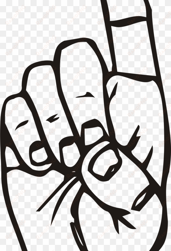 finger pointing up vector