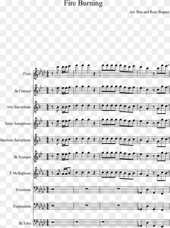 fire burning sheet music composed by arr - bang bang drum score