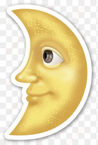 first quarter moon with face - moon emoji sticker