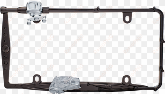 fishing black and chrome license plate frame