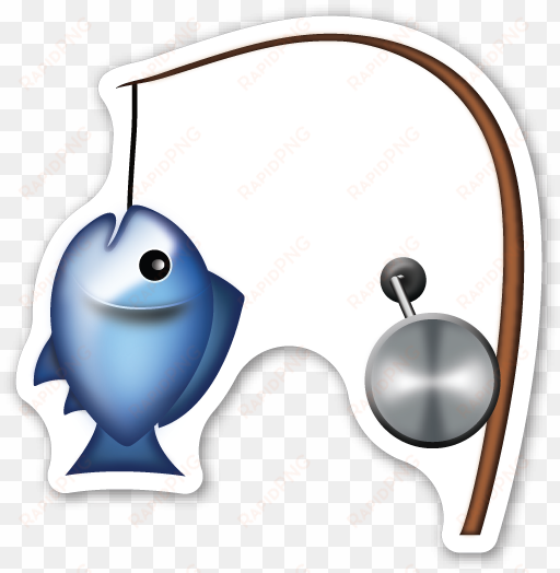 fishing pole and fish - fishing rod emoji png