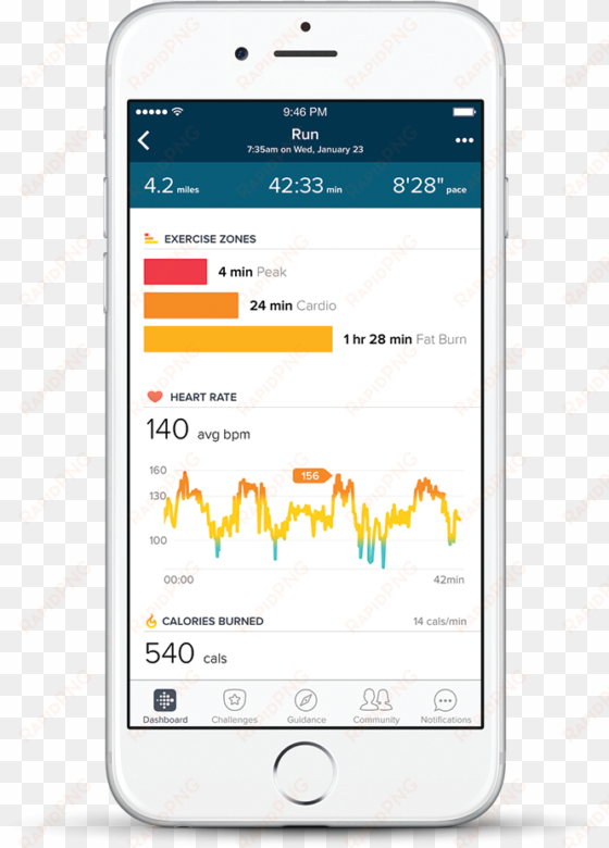 Fitbit App Heart Rate Zones - Fitbit Blaze Plum Silver - Large transparent png image