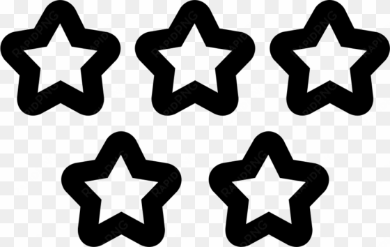 five stars quality symbol - corona navideña en silueta