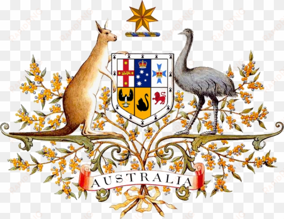 flag and map of australia - australian coat of arms