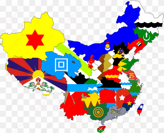 flag map for of - total fertility rate by province china