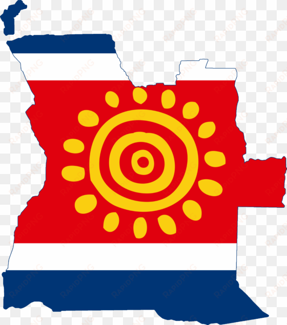 flag map of angola - proposed flag of angola