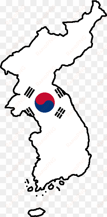 flag map of korea - map of korea high resolution