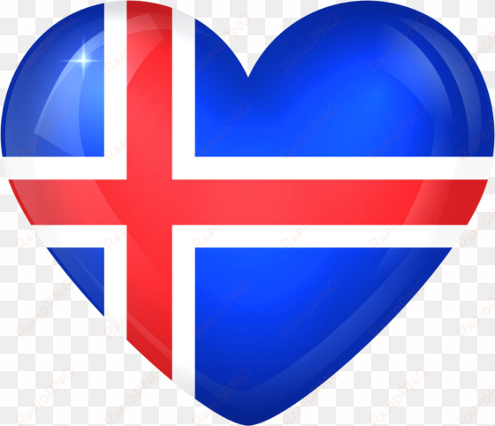Flag Of Iceland Clipart For Your App - Iceland Flag Heart transparent png image