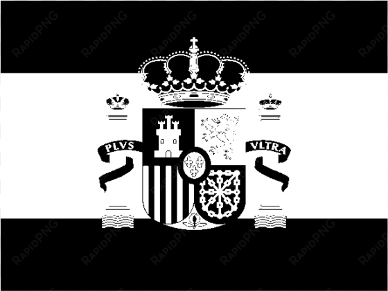 flag of spain logo black and white - spain logo png white