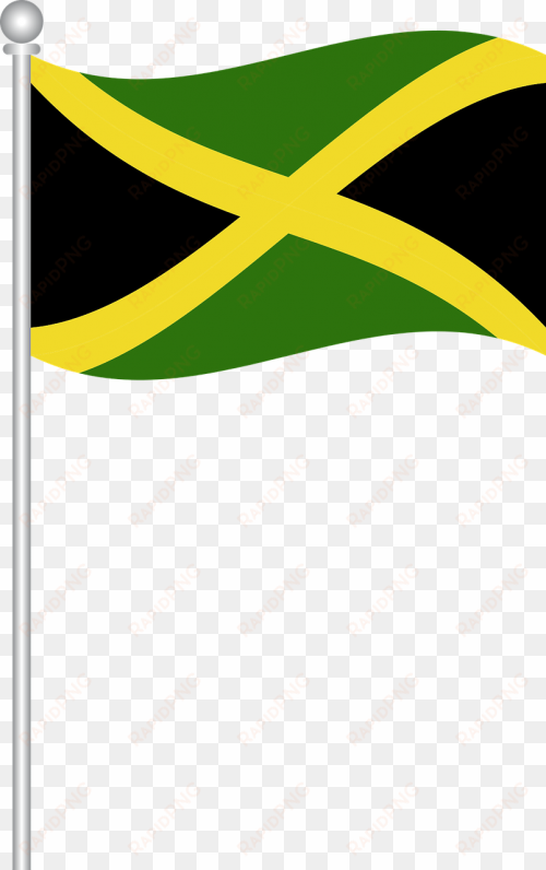 flag of vector graphics - jamaican flag no background