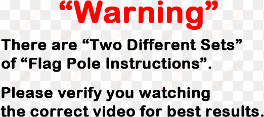 flag pole warning - all for body