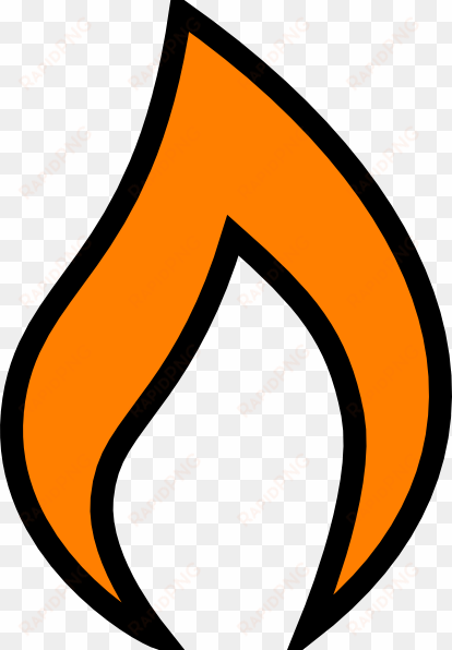 flame orange tristan clip art - single flame