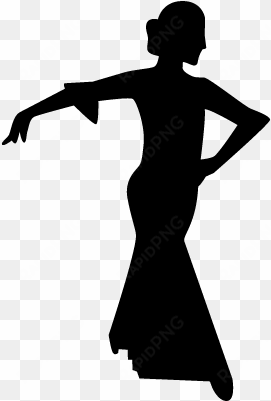 flamenco female dancer silhouette vector - female dancer silhouette