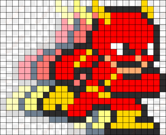 flash running perler bead pattern perler bead pattern - 8 bit flash