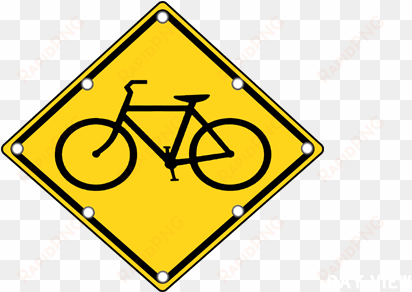 flashing bicycle warning sign - bicycle sign