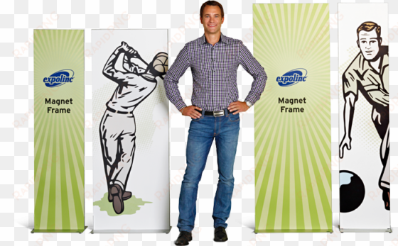 flat base & magnet frame - art print: pop ink - csa images' golfer, 61x46in.