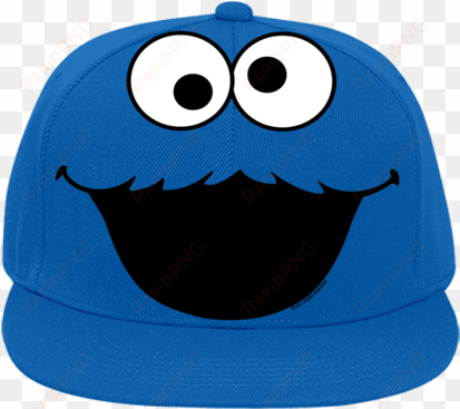 flat bill fitted hats 123 - cookie monster hat transparent