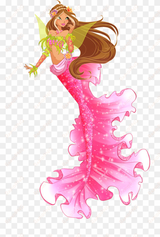 flora mermaid - winx club flora sirena