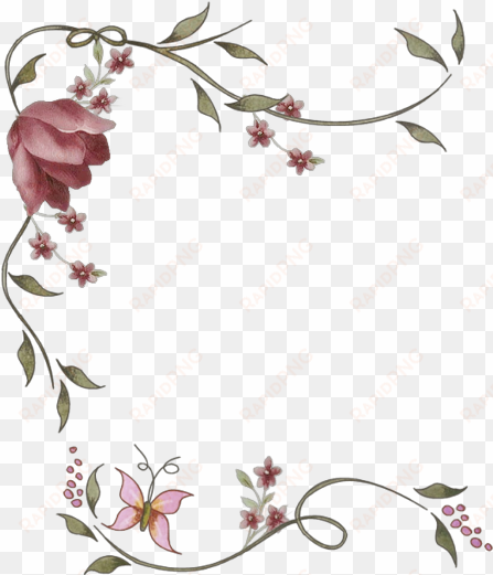 floral corners - tubes coins or fleurs png