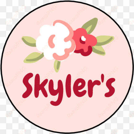 floral name tag circle labels - name tag