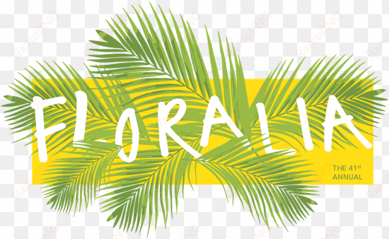 floralia 2018 logo of palm fronds and lettering - logo