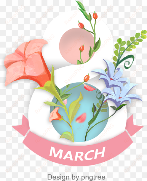 Flower Background For Women's Day On March 8, Women - 38 Happy Woman Day transparent png image