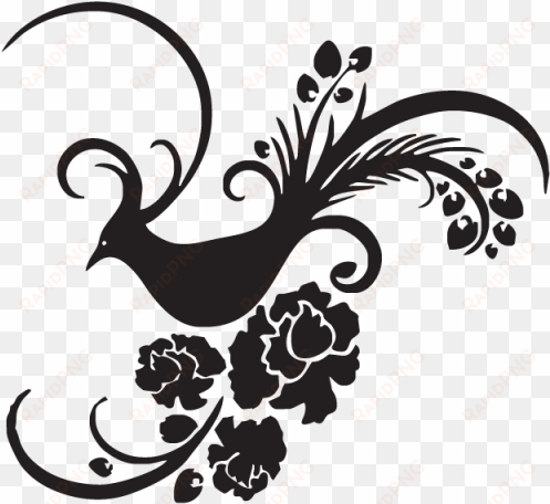 flower bird vector, flower vector, bird vector png - bird and flowers stencils