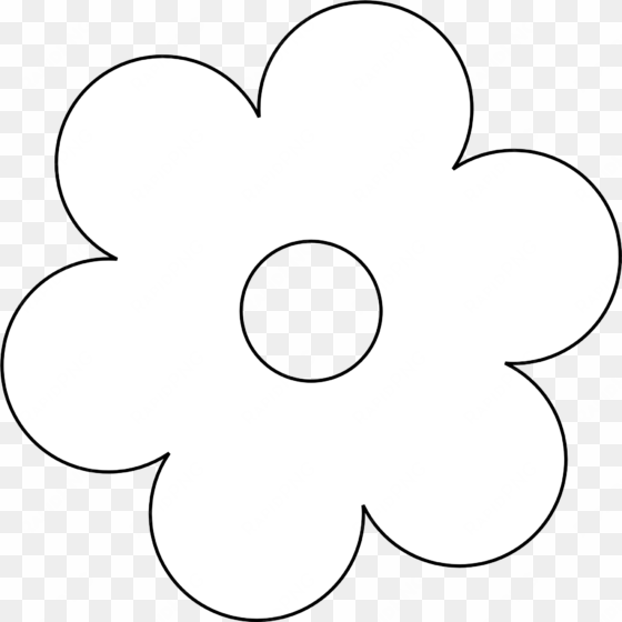 Flower Black And White Simple - Black & White Flowers Clipart transparent png image